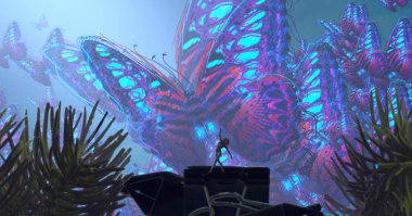 Siyah arka planda güzel çiçekler