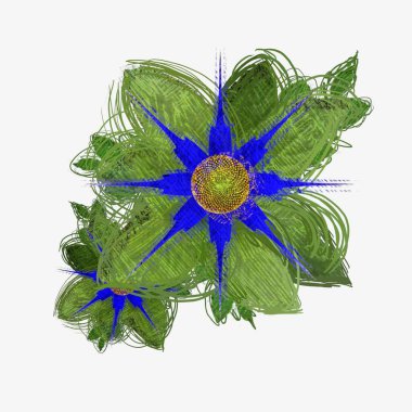 beyaz arkaplanda yeşil yapraklar izole