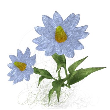 beyaz zemin üzerine suluboya çiçek