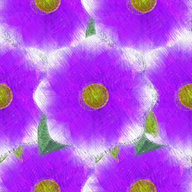 Arka planda çiçekler olan kusursuz desen