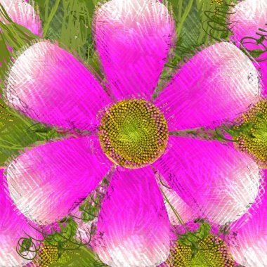 Arkaplanda pembe çiçekler