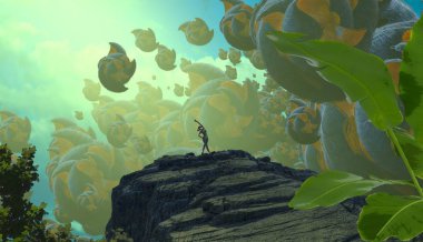 gölette yeşil lotus