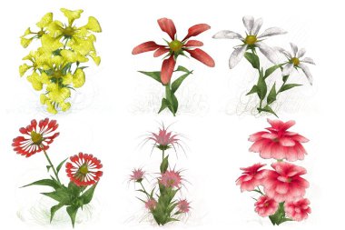 Çiçeklerle kusursuz desen