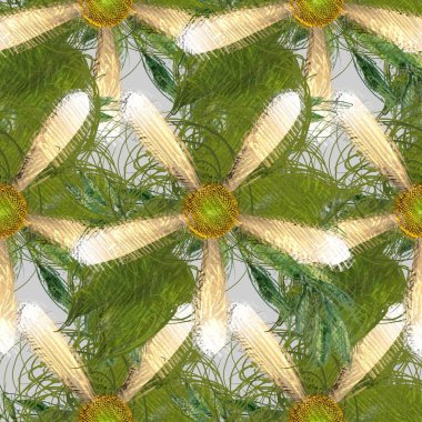 Palmiye yaprakları ile Seamless Modeli