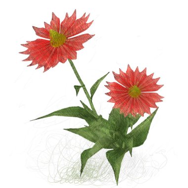 Beyaz arka plan üzerinde izole suluboya