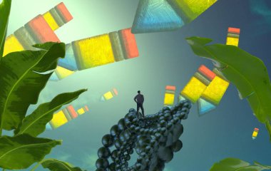 Yeşil yapraklı soyut arkaplan