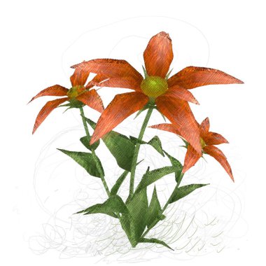 beyaz zemin üzerine suluboya çiçek