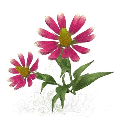 beyaz zemin üzerine suluboya çiçek