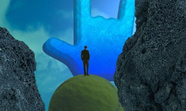 Kumsaldaki yeşil ağaç