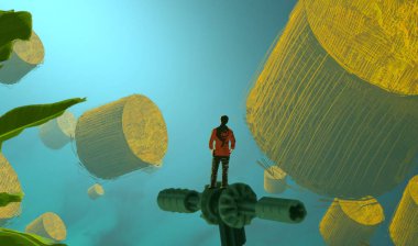 renkli yeşil ve sarı