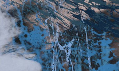 Metin için yeri olan boya lekeleriyle soyut arkaplan