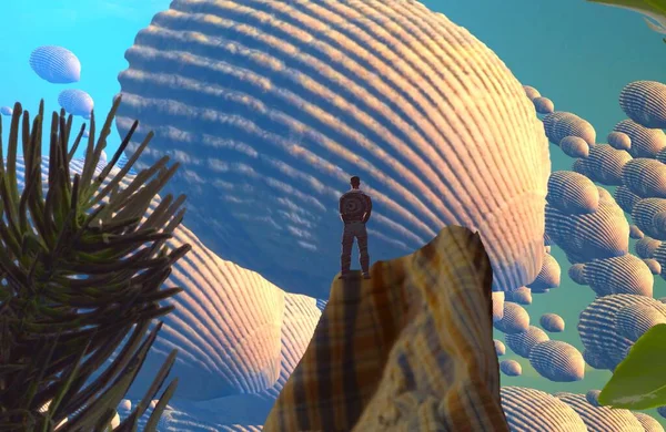 tropikal bir plajda palmiye ağacı