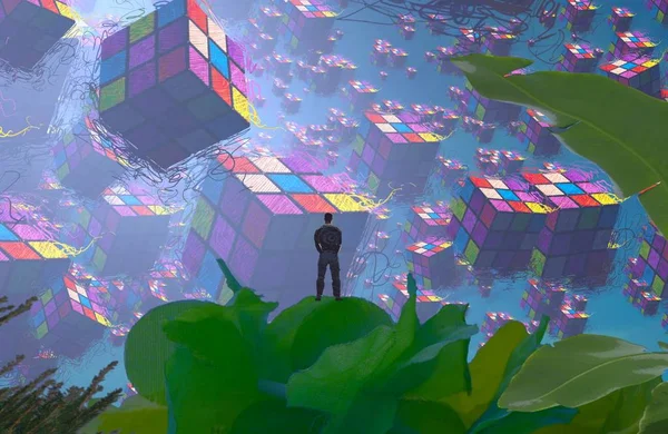 Çiçeklerle soyut arkaplan