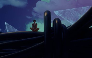 metin için alanı olan soyut kavramsal yaratıcı arkaplan 