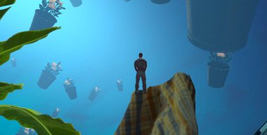 şemsiye ile vintage arka plan