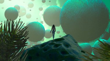 Noel ağacı ile soyut arkaplan