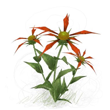 beyaz zemin üzerine suluboya çiçek