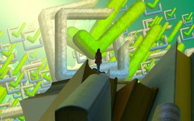 yeşil bina ile modern ev