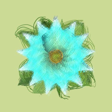 Beyaz arkaplanda suluboya çiçek