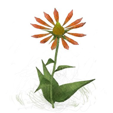 beyaz zemin üzerine suluboya çiçek