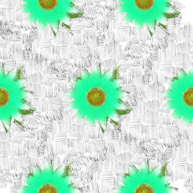 Arka planda çiçekler olan kusursuz desen