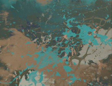 Metin için yeri olan boya lekeleriyle soyut arkaplan 