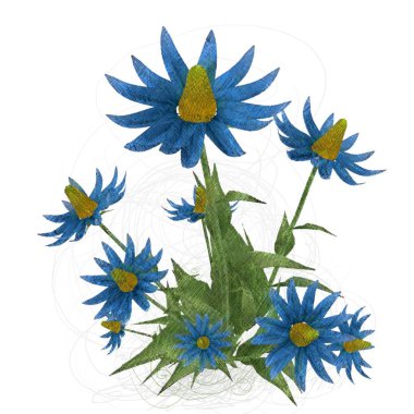 beyaz zemin üzerine suluboya çiçek