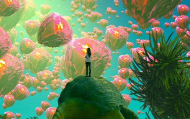 renkli arka plan ile çiçekler