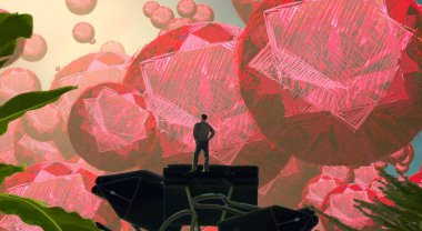 pembe ve kırmızı gül