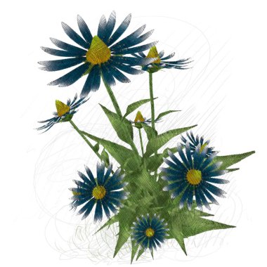 beyaz zemin üzerine suluboya çiçek