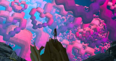 metin için alanı olan soyut kavramsal yaratıcı arkaplan 