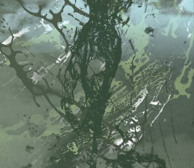 Metin için yeri olan boya lekeleriyle soyut arkaplan