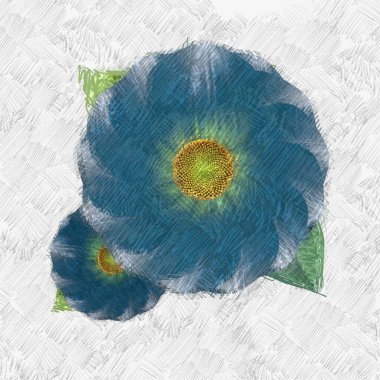 Eskipli arka planda dağınık grungy çiçekler