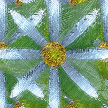 Dağınık tarzda çiçek çizim, grungy arka plan.