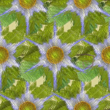 Arka planda çiçekler olan kusursuz desen