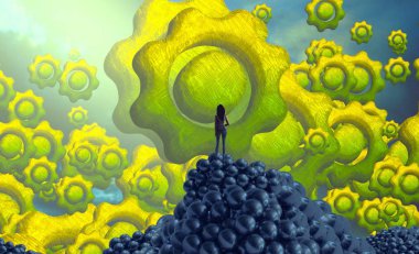 Çiçeklerle soyut arkaplan