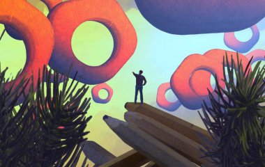 Çiçeklerle soyut arkaplan