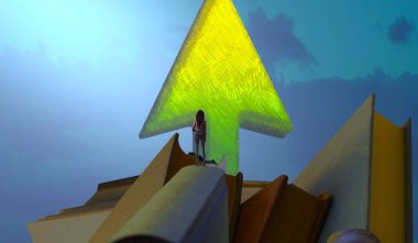 gökyüzünde renkli bina