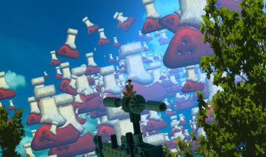 Parktaki güzel kız.