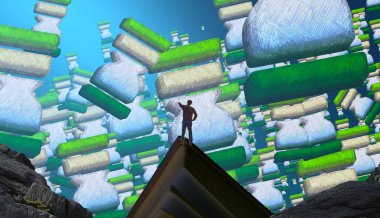 Parktaki Noel ağacı.