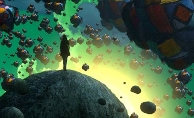 metin için alanı olan soyut kavramsal yaratıcı arkaplan 