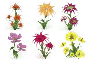 Çiçeklerle kusursuz desen