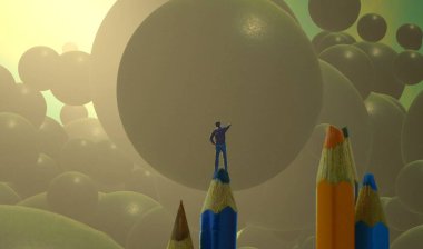 Yeşil ağaç ile soyut arkaplan