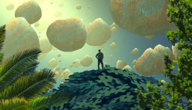 Ormanın içinde deniz