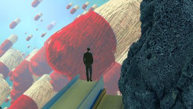 Kumsalda oturan kadın.