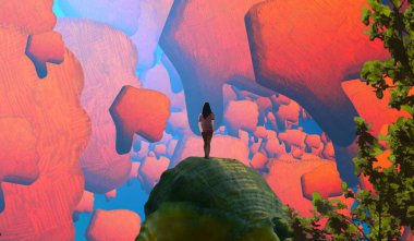 Çiçeklerle soyut arkaplan