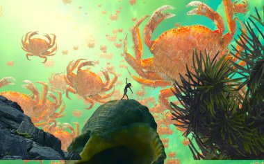 Yeşil yapraklı soyut arkaplan