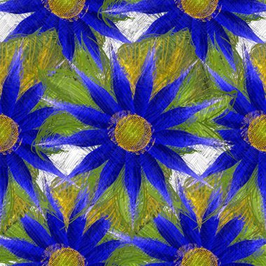 Arka planda çiçekler olan kusursuz desen