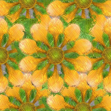 Arka planda çiçekler olan kusursuz desen