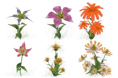 Çiçeklerle kusursuz desen